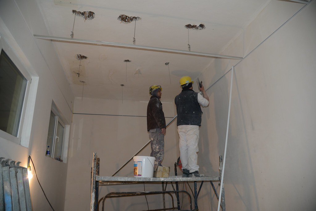 Ceiling repair and plastering work
